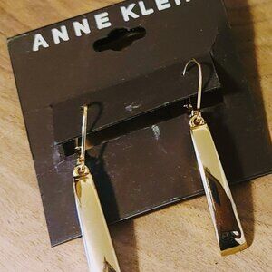 Gold Long Drop Earring by Anne Klein